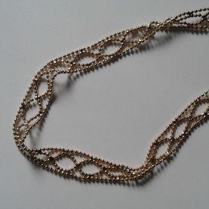 Gold beaded necklace and/or headband